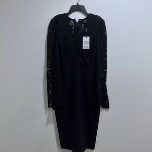 Bardōt Black Flower Dress